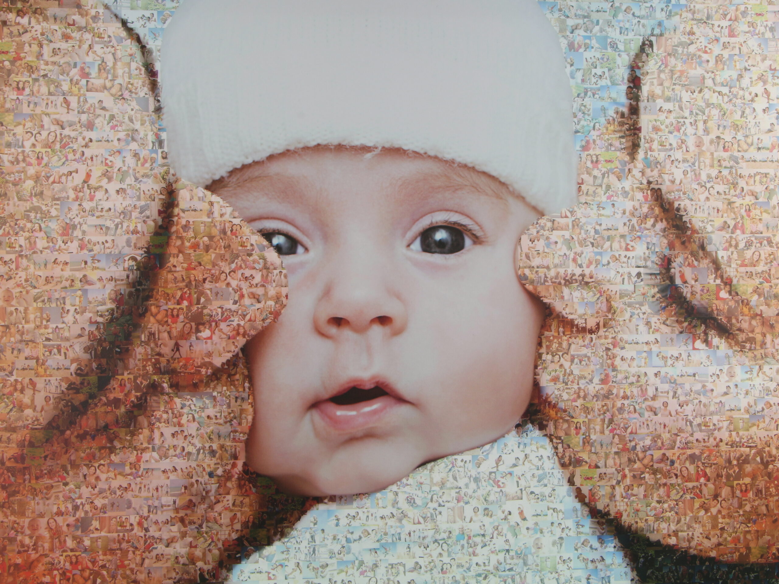 Teilmosaik Baby Vater Mutter
