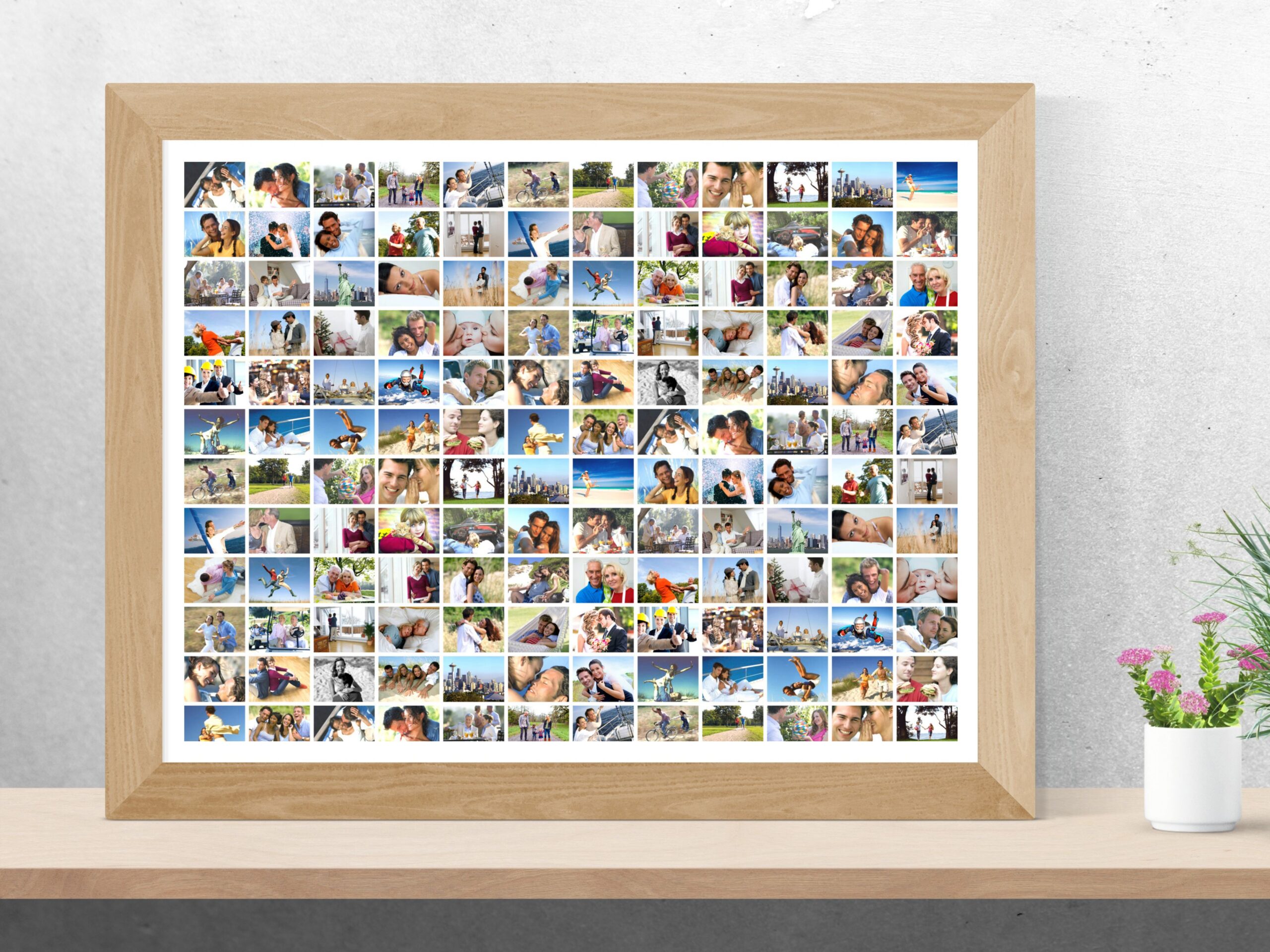 Fotocollage im Bilderrahmen